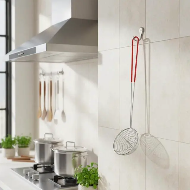 Alt view image 6 of 7 - 2Pcs Stainless Steel Hot Pot Strainer Spoons, 2 Sizes Fatsoff Soup Scoop Boba Spoon Scoop with Handle Ladle Wire Cooking Spider Skimmer Spoon for Hot Pot, Kitchen, Meatball, Oil Filter
