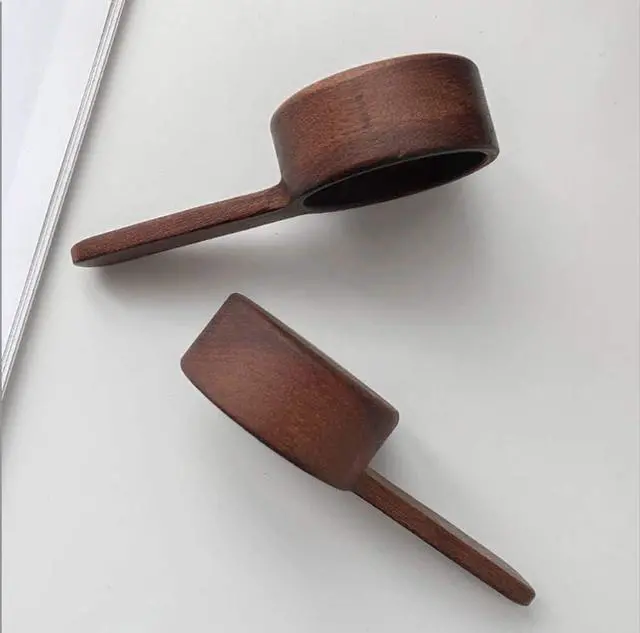 Alt view image 5 of 7 - Coffee Spoons, ablespoon Scoop, Coffee Ground Spoon, Measuring for Ground Beans or tea, Soup Cooking Mixing Stirrer Kitchen Tools Utensils, 1 Wooden Tea Scoop (Walnut Wooden 3.86 in