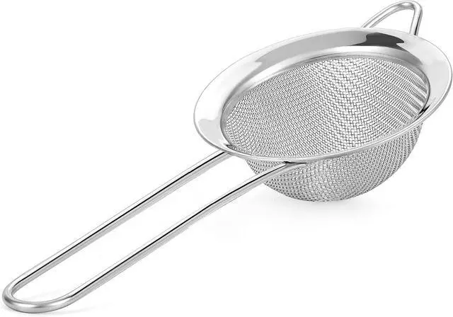 Main image of Fine Mesh Strainer - 2.8 Inch Round Sieve - Tea Strainers for Loose Tea, Coffee Strainer, Food Strainer, Juice Strainer, and Much More!