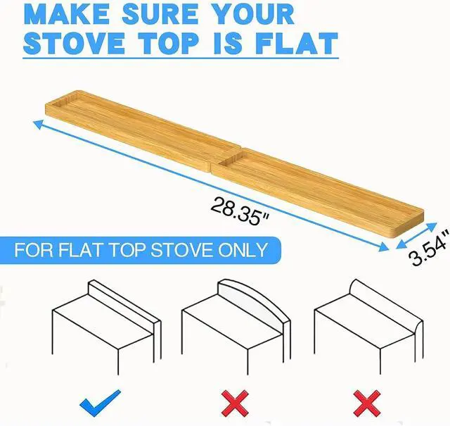 Alt view image 4 of 7 - PEKER Magnetic Stove Top Shelf for 30" Stoves, Over Oven Shelf Above with Bamboo Spice Rack Organizer, Heat-Resistant, Space-Saving Solution for Kitchen Storage