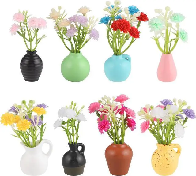 Main image of Hapric 8 Pcs Cute Mini Vase Fridge Magnets for Refrigerator Decorative