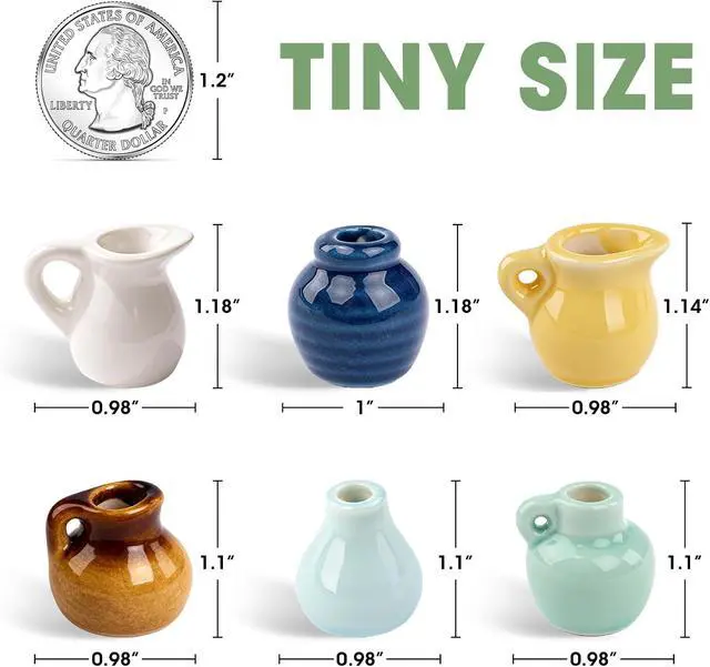 Alt view image 3 of 7 - Cute Mini Vase Magnets for Fridge, Funny Small Ceramic Vase Magnetics with Flowers, Tiny Flower Vase for Refrigerator, Kitchen, Office Decoration, Cute Plant Vase Gift for Family and Friends