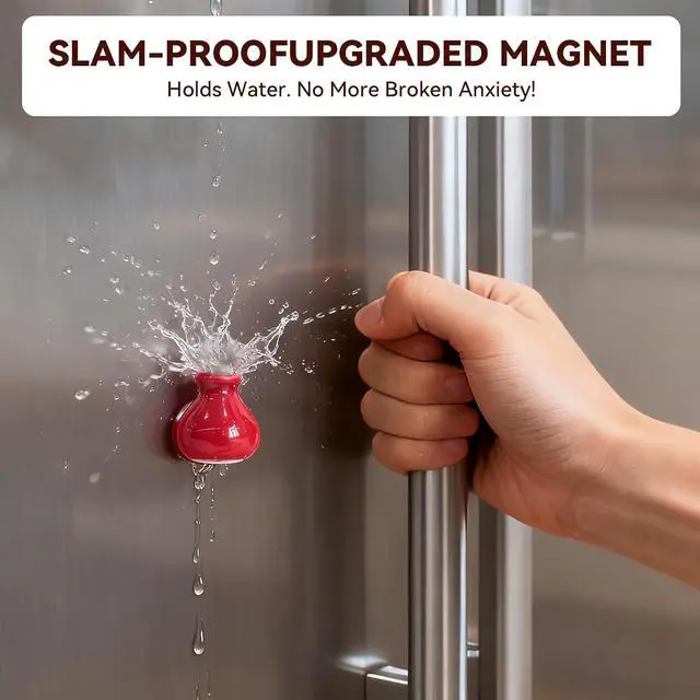 Alt view image 5 of 7 - 10-Pack Cute Mini Vase Magnets for Fridge, Tiny Ceramic & Glass Magnetic Vases for Refrigerator, Office Whiteboard and Locker, Aesthetic Flower Bud Vases Kitchen Decor, Ideal Gift for Mom & Women