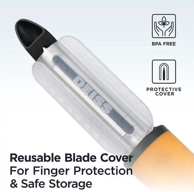 Alt view image 5 of 7 - Deiss PRO Swivel Vegetable Peeler - Sharp Stainless Steel Peeler With Easy Non-Slip Hand Grip, Potato Peelers For Kitchen, Fruit, Carrot, Apple, Veggie, Kiwi, Durable, And Dishwasher Safe (ORANGE)