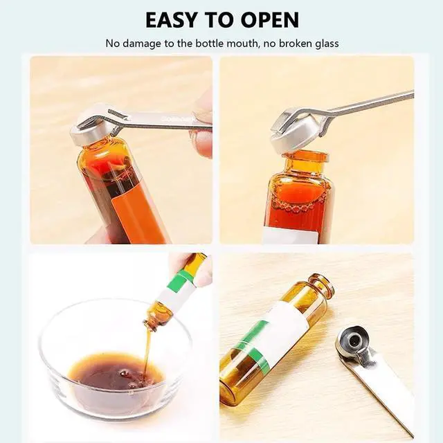 Alt view image 4 of 6 - Mini Bottle Opener Botox Vials Opener Phial Cap Remover Oral Liquid Cap Lifter Clinic Hospital Medicine Bottle Opener Soad Beer Canned Beverages Opener Simple Small Strong (2 PCS)