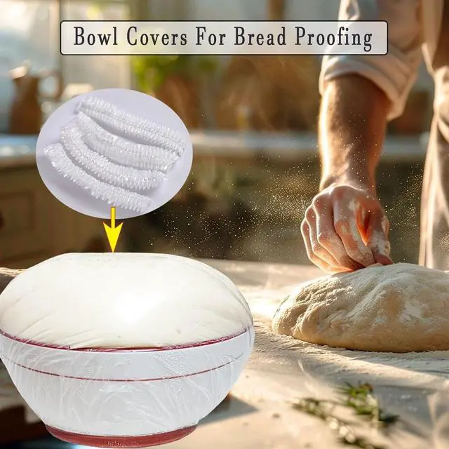 Alt view image 3 of 6 - STAYWILD 100pcs Elastic Bowl/Basket Covers for Proofing