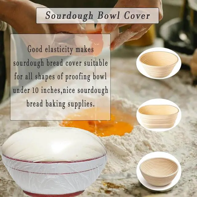 Alt view image 6 of 6 - STAYWILD 100pcs Elastic Bowl/Basket Covers for Proofing