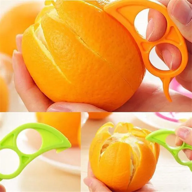 Alt view image 6 of 7 - Orange Citrus Peelers, Cosmer Set of 15 Plastic Easy Slicer Cutter Peeler Remover Opener Kitchen Accessories Knife Cooking Tool Kitchen Gadgets (Set A)