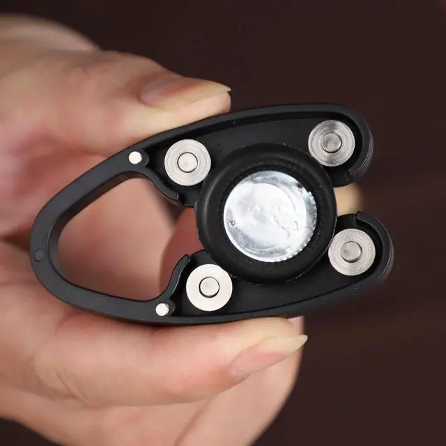 Alt view image 4 of 7 - JianlianLab Wine Foil Cutter Magnetic Design, 4 Stainless Blades Foil Remover Wine Bottles Opener Accessory, Removes Foil Top Effortlessly for Wine Lovers, Black (4)