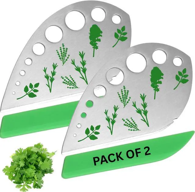 Main image of Herb Stripper 9-Hole Stainless Steel Herb Peeler for Quick Leaf Stripping Multi-Purpose Kale, Rosemary, and Basil Stripper with Cutting Edge Durable & Easy to Clean Kitchen Gadget (2)