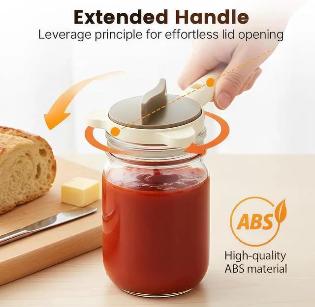 Alt view image 2 of 7 - Upgraded Jar Opener 4-in-1, Adjustable Jar Opener for Weak Hands & Bottle Opener, Fits Kitchen Jars, Bottles and Cans, Top Jar Openers for Seniors