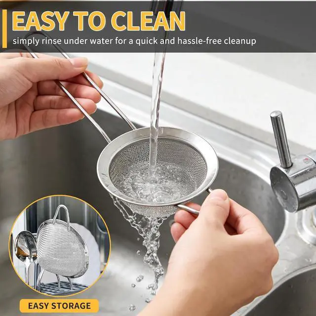 Alt view image 5 of 7 - Wine Strainer for Sediment, Fine Mesh Strainer for Kitchen, Made of 304 Stainless Steel, for Smoother Taste, No-Rust, Cone Shape with Rest and Long Handle, Ideal for Wine Decanter, Silver