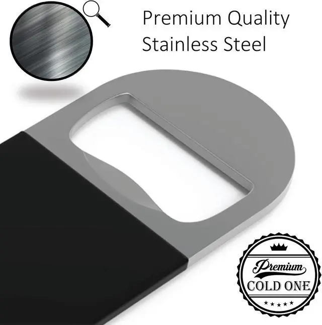 Alt view image 2 of 7 - Bartender Bottle Openers, Beer Bottle Openers, Speed Openers 3 Pack by Premium Cold One. Professional Grade: Rubber Coated, Stainless Steel. Large, 7 inch