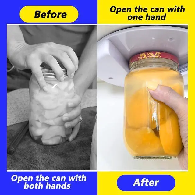 Alt view image 5 of 6 - Under Cabinet Jar Openers for Seniors With Arthritis or Weak Hands, One Handed Bottle Openers, Easy to Use Kitchen Can Opener-White
