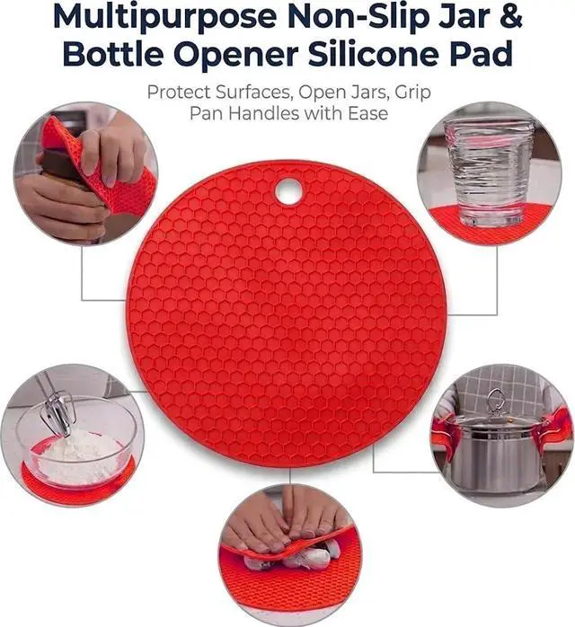 Alt view image 7 of 7 - Jar Opener Bottle Opener for Weak Hands, Seniors with Arthritis 4PC-Set - Jar Lid, Can & Water Bottle Opener, Corkscrew Wine Opener, Non-Slip Rubber Jar Opener & Gripper Pad - Gifts for Parents