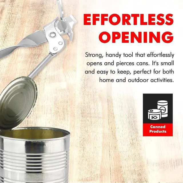 Alt view image 3 of 7 - Chef Craft Select Can Opener with Tapper, 6.5 inches in length, Nickle Plated