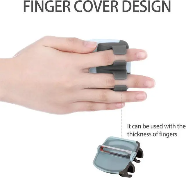 Alt view image 2 of 6 - 4Pcs Palm Fruit Peeler, Silicone Finger Grips Peeler, Finger Potato Peeler, Hand Vegetable Peeler with Comfortable Rubber Finger Grip for Pumpkin Carrot Cucumber Potato Peeling