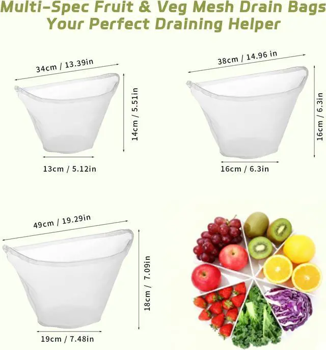 Alt view image 2 of 6 - 3PCS Cheese Cloth Filling Squeeze Nylon Bags, Bowl-shaped reusable nylon cheese cloth filter bag, Ultra Fine Mesh Strainer Bags, suitable for nut milk, juice, soy milk, dumpling fillings (S, M, L)