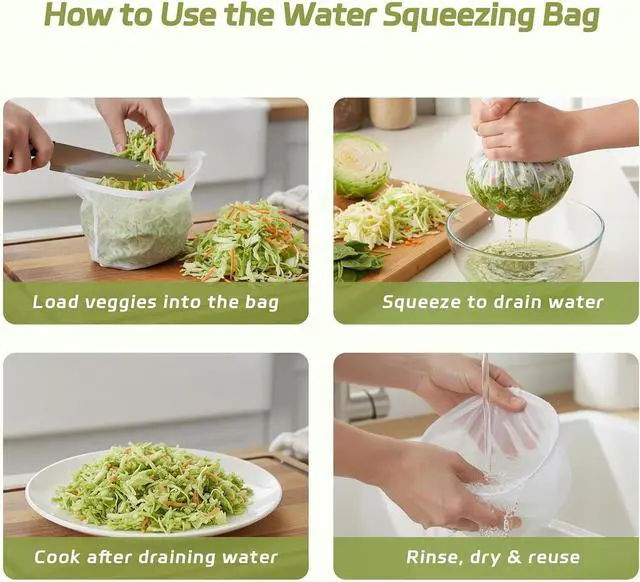 Alt view image 4 of 6 - 3PCS Cheese Cloth Filling Squeeze Nylon Bags, Bowl-shaped reusable nylon cheese cloth filter bag, Ultra Fine Mesh Strainer Bags, suitable for nut milk, juice, soy milk, dumpling fillings (S, M, L)