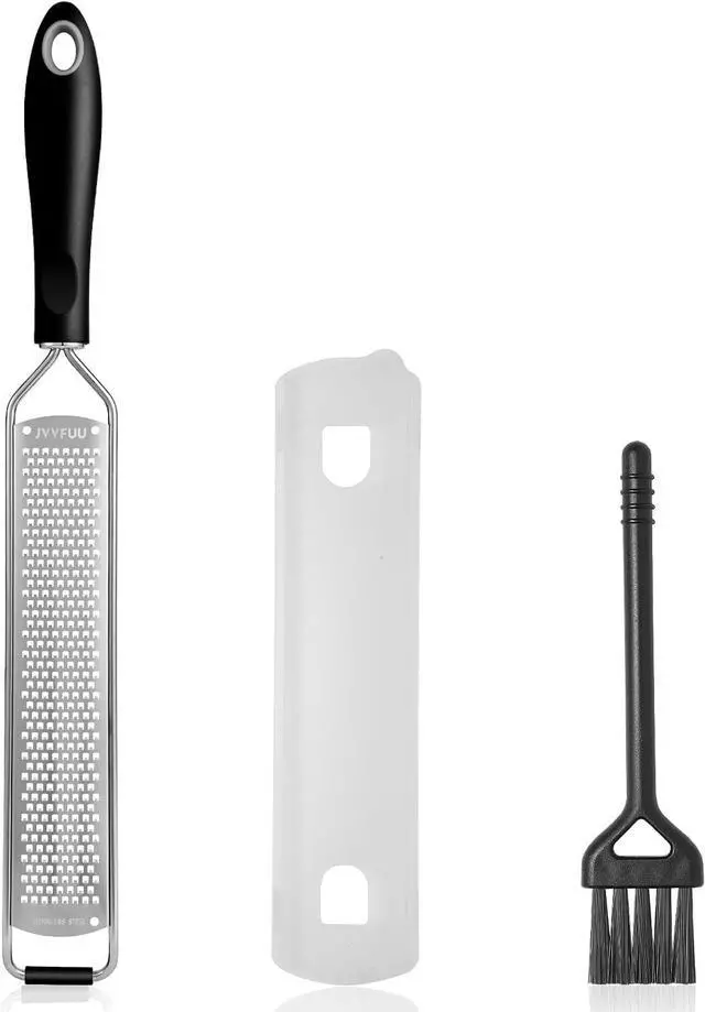 Main image of Lemon Zester and Cheese Grater with Protective Cover and Cleaning Brush