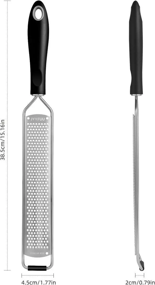 Alt view image 2 of 7 - Lemon Zester and Cheese Grater with Protective Cover and Cleaning Brush