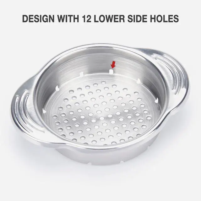 Alt view image 2 of 5 - Tuna Can Strainer Press, Stainless Steel Food-Grade Tuna Can Colander with Lower Side Holes for Regular-Size and Wide-Necked Tunas 1-Pack
