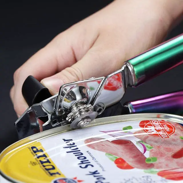 Alt view image 6 of 7 - Berglander Stainless Steel Rainbow Handle Can Opener, Heavy Duty
