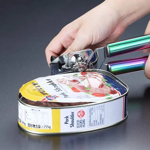 Alt view image 7 of 7 - Berglander Stainless Steel Rainbow Handle Can Opener, Heavy Duty