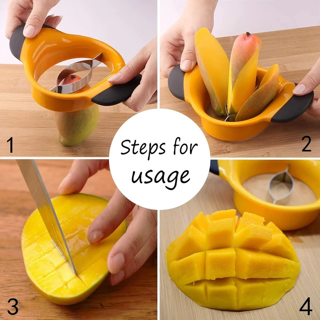 Alt view image 3 of 7 - Mango Slicer, Mango Cutter with Stainless Steel Blade