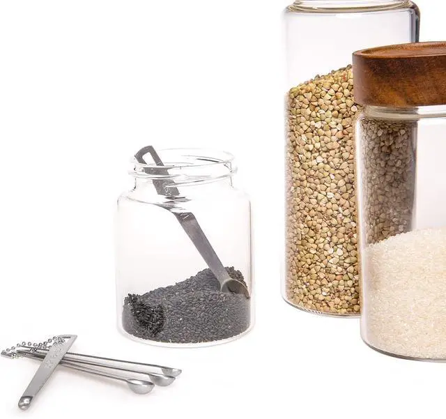 Alt view image 7 of 7 - 5 Pcs Mini Measuring Spoons Set, Stainless Steel, Cute