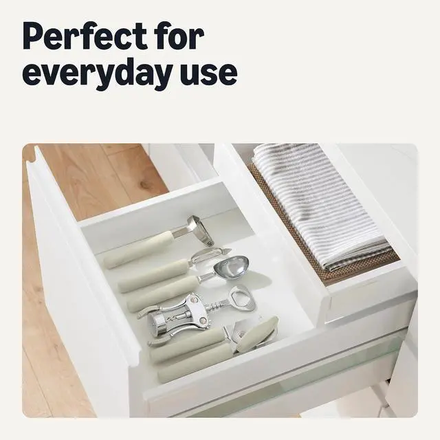 Alt view image 6 of 7 - Amazon Basics Vegetable Peelers with Ultra-Sharp Stainless Steel Swivel Blades, Non-Slip Soft-Touch Handle, Protective Covers, 2-Piece Set, Dishwasher-Safe, Linen Gray