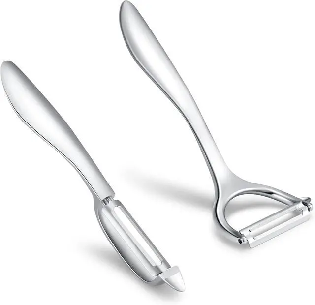 Alt view image 3 of 7 - Set of 2 Stainless Steel Vegetable Peeler,Y-Shaped and I-Shaped Stainless Steel Peelers For Potatoes, All Fruits & Veggies¡