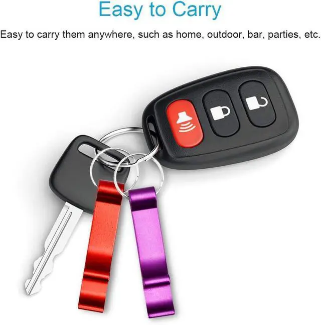 Alt view image 4 of 5 - 6PCS Colorful Key Chain Beer Bottle Openers for Bar and Home, 6 Color