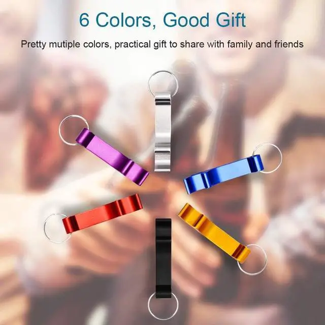 Alt view image 5 of 5 - 6PCS Colorful Key Chain Beer Bottle Openers for Bar and Home, 6 Color