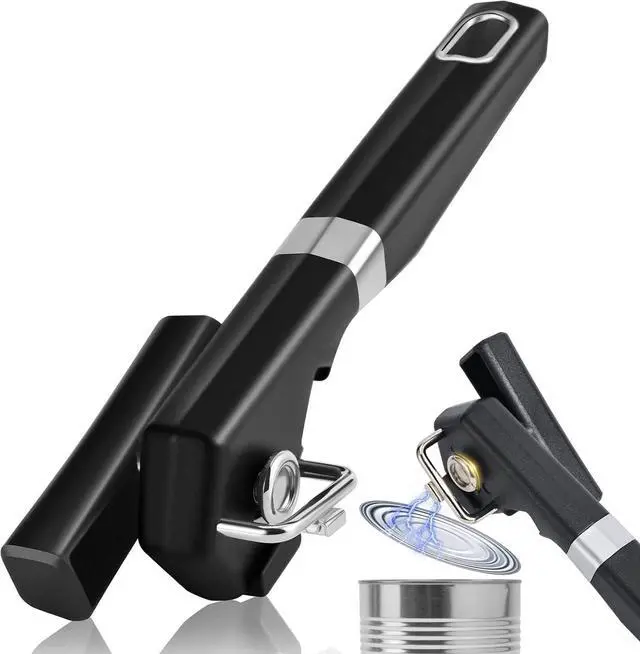 Main image of 2 in 1 Safety Can Opener Manual Smooth Edge & Bottle Opener, No-Trouble-Lid-Lift Manual Can Opener with Magnet, Large Rubber Handle & Stainless Steel Blade, Side Cut Hand Can Opener for Kitchen