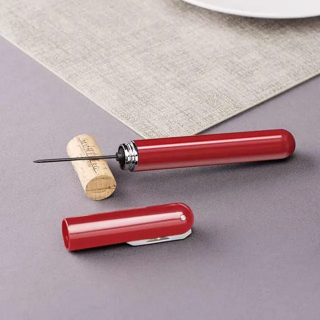 Alt view image 3 of 6 - IPEROT Wine Bottle Opener, IPEROT Air Pressure Wine Corkscrew With Cutting Wine Bottle Foil Knife, Effortlessly Open Wine Bottles Without Damaging Corks, Easy-to-Use(Red)