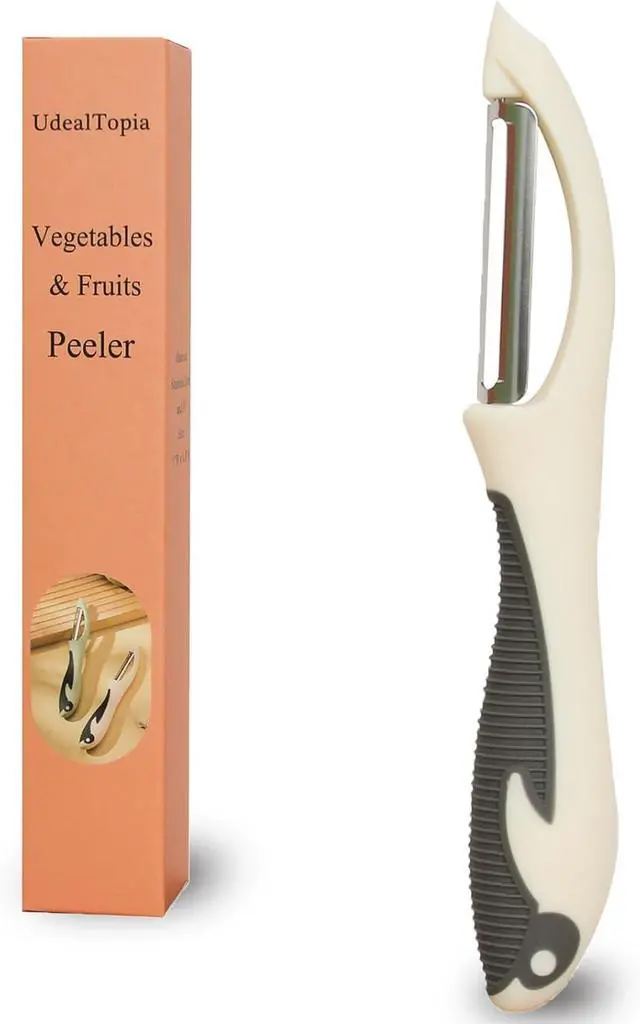 Main image of Stainless Steel Vegetable & Fruit Peeler for Kitchen, White