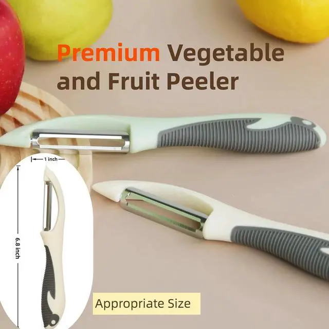 Alt view image 2 of 7 - Stainless Steel Vegetable & Fruit Peeler for Kitchen, White