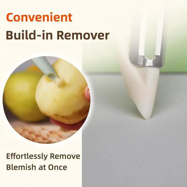 Alt view image 5 of 7 - Stainless Steel Vegetable & Fruit Peeler for Kitchen, White