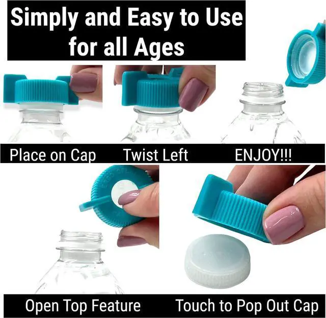 Alt view image 2 of 5 - 3-Pack WATER BOTTLE Opener ERGO OPENER | Arthritis Sufferers Elderly Seniors Weak Hands | Easy Twist-Off Plastic Bottle Opening Tool Travel On-Go | Carpal Tunnel | MADE in USA