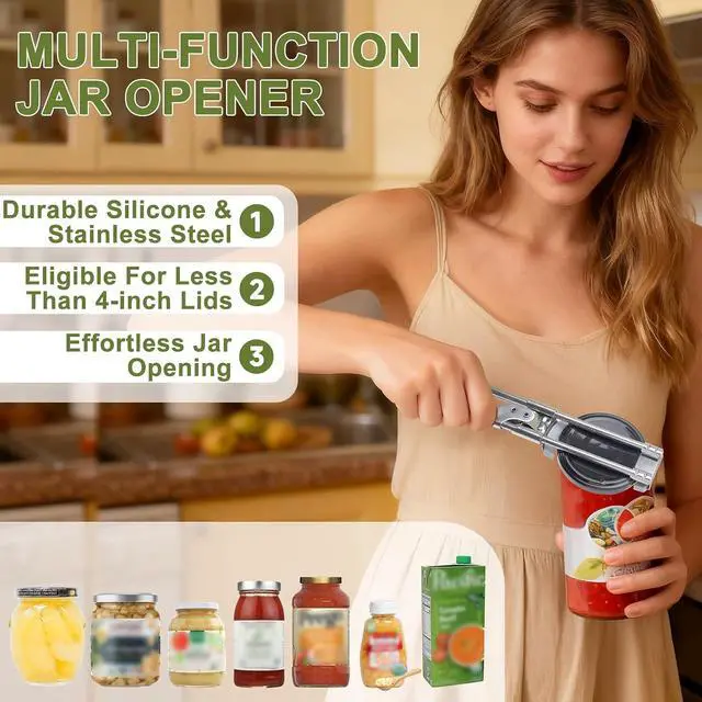 Alt view image 7 of 7 - Adjustable Jar Opener for Weak Hands Max.4-Inch Lids