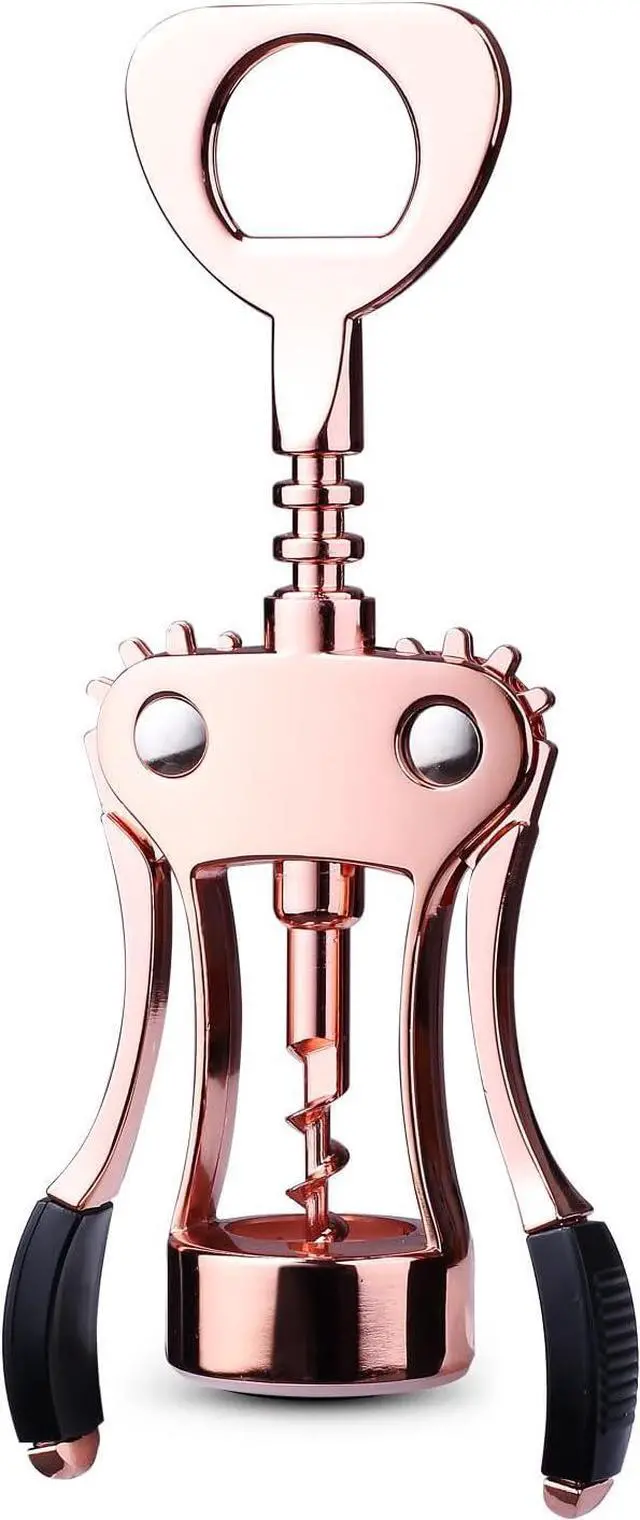 Main image of Wine Opener, Zinc Alloy Premium Wing Corkscrew with Multifunctional Bottles Opener, Sharp Wine Corkscrew with Ergonomic Non-Slip Wing Handle, Upgrade