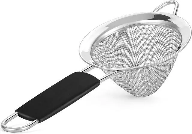Main image of Fine Mesh Strainer - 3.3 Inch Conical Sieve - Tea Strainers for Loose Tea, Coffee Strainer, Food Strainer, Juice Strainer, and Much More!
