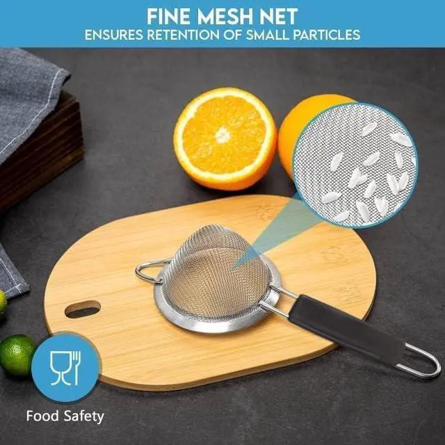 Alt view image 4 of 6 - Fine Mesh Strainer - 3.3 Inch Conical Sieve - Tea Strainers for Loose Tea, Coffee Strainer, Food Strainer, Juice Strainer, and Much More!