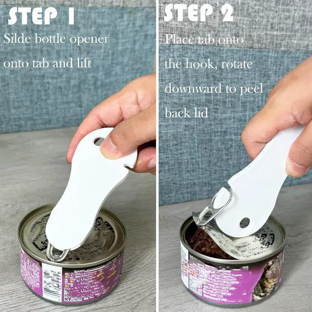 Alt view image 2 of 6 - MITCHENIFY 2 in 1 Soda Pop Top Can Opener Manual, Cat Food Can Opener