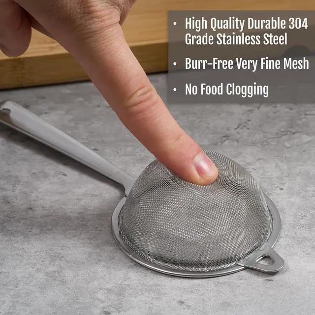 Alt view image 5 of 7 - Matcha Sifter | Tea Strainer | Very Fine Mesh | Stainless Steel | Eliminate Clumps In Matcha Green Tea Powder
