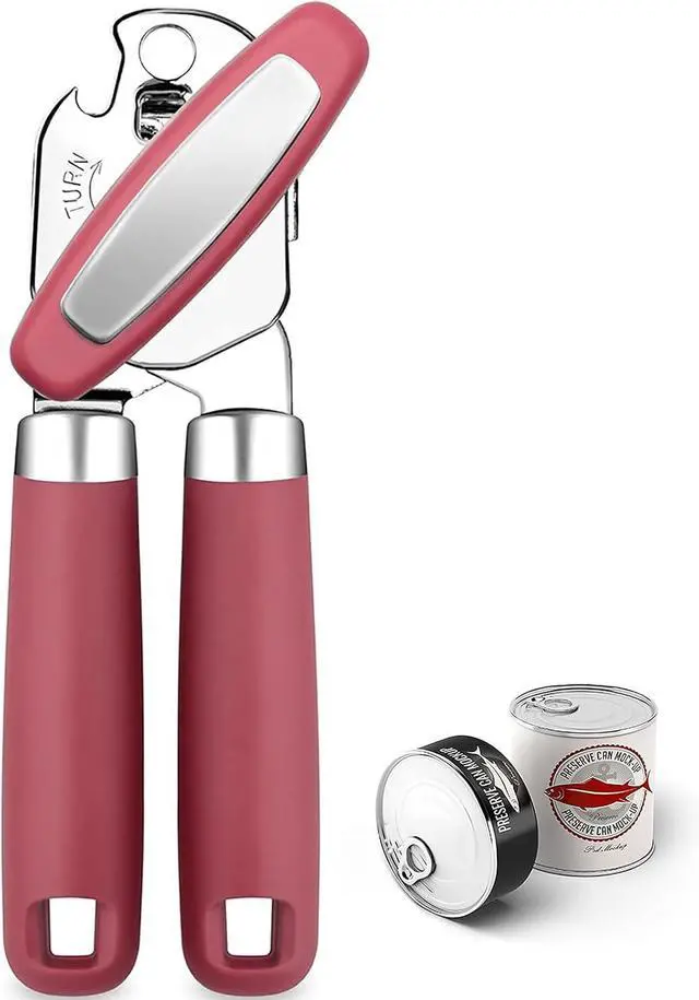 Main image of Can Opener,Professional 3-In-1 Multifunctional Manual Can Openers Bottle Opener,Kitchen Durable Stainless Steel Heavy Duty Can Opener Smooth Edge for Kitchen Seniors Friendly