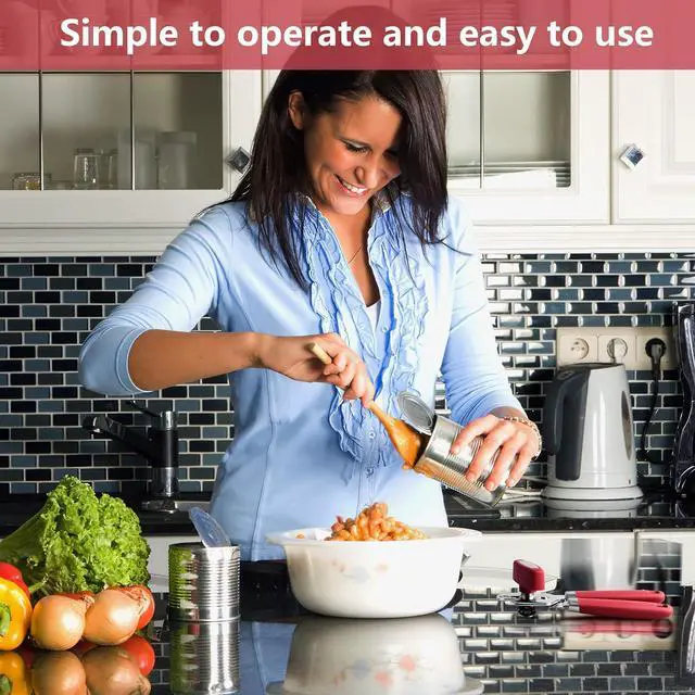 Alt view image 2 of 7 - Can Opener,Professional 3-In-1 Multifunctional Manual Can Openers Bottle Opener,Kitchen Durable Stainless Steel Heavy Duty Can Opener Smooth Edge for Kitchen Seniors Friendly