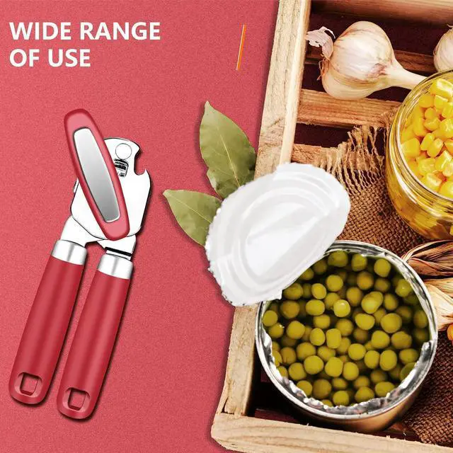Alt view image 5 of 7 - Can Opener,Professional 3-In-1 Multifunctional Manual Can Openers Bottle Opener,Kitchen Durable Stainless Steel Heavy Duty Can Opener Smooth Edge for Kitchen Seniors Friendly