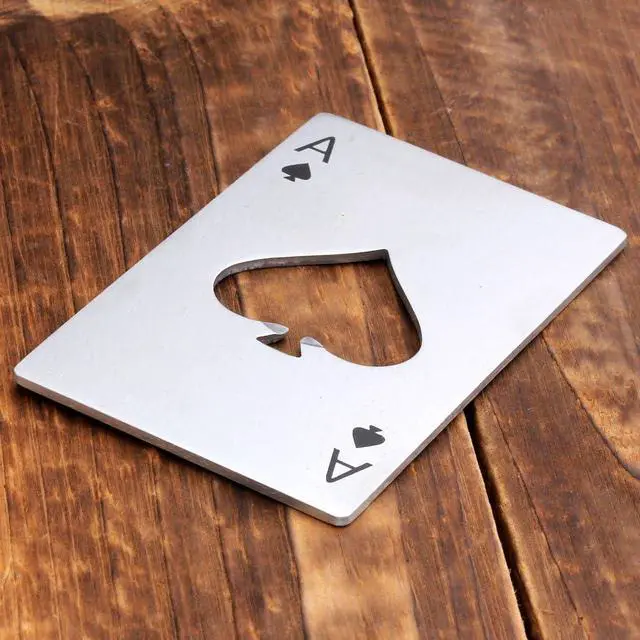 Alt view image 2 of 2 - Bottle Opener-Stainless Steel Credit Card Size Casino Bottle Opener for Your Wallet-2 pcs